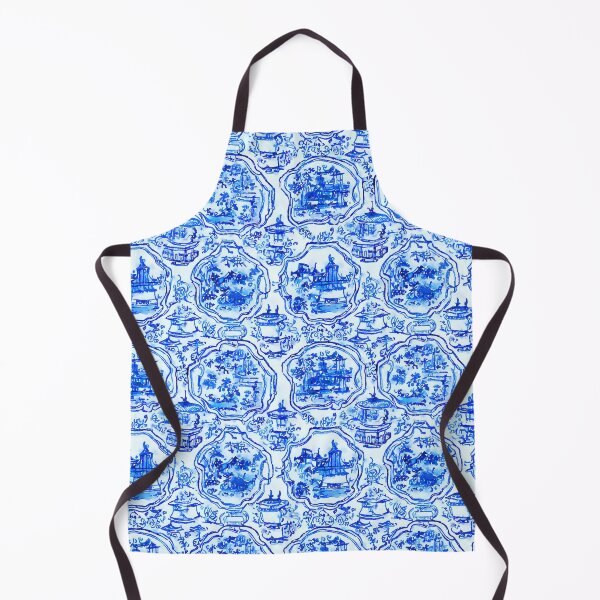 Item preview, Blue and white chinoiserie tiles sketch designed and sold by SophieClimaArt.