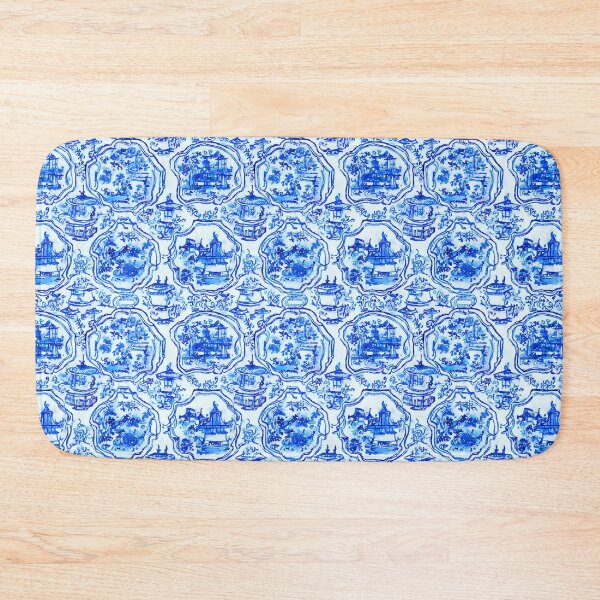 Item preview, Blue and white chinoiserie tiles sketch designed and sold by SophieClimaArt.