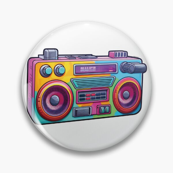 Artikelvorschau, Entzückendes Kawaii Boombox-Design | Niedliche Musik-Player-Illustration entworfen und verkauft von PopPopGfx.
