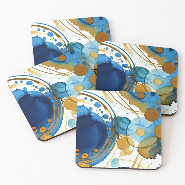 Item preview, Blue and gold abstract designed and sold by ibelieveimages.