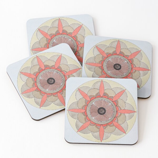 Item preview, Mandala in Earth Tones and Vermillion Red designed and sold by CreativeTemper.