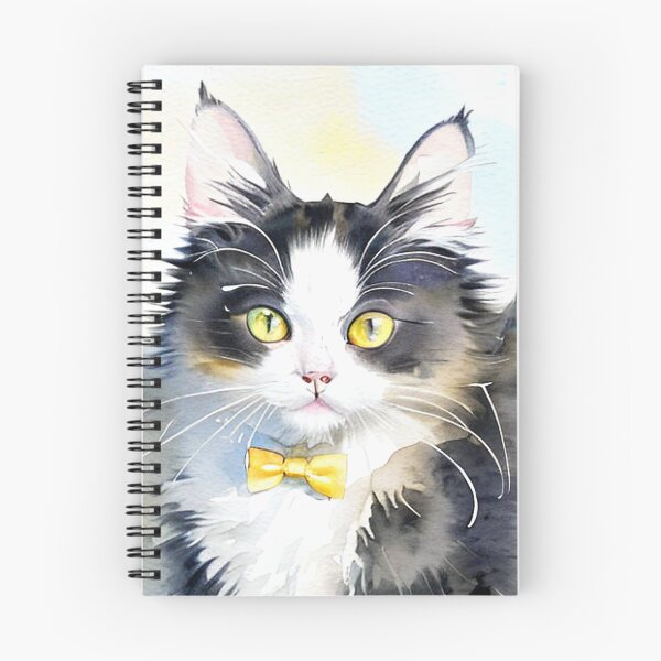 Item preview, Watercolor cat with bow tie designed and sold by ibelieveimages.