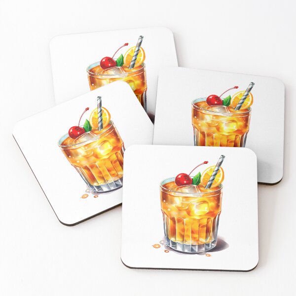 Item preview, Penicillin Cocktail Clipart, Whiskey Cocktail, Bourbon Drink Art, Whiskey Mix, Old Fashioned, Mixologist's Choice, Watercolor Art designed and sold by CoolorPainting.