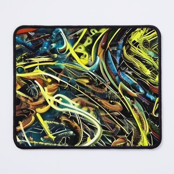 Item preview, An abstract picture with colorful glowing lines designed and sold by Zolongano.