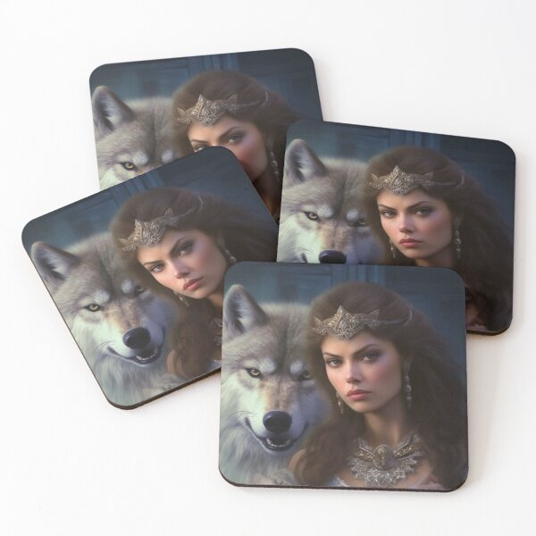 Item preview, Mysterious Queen and White Wolf designed and sold by Erika Kaisersot.