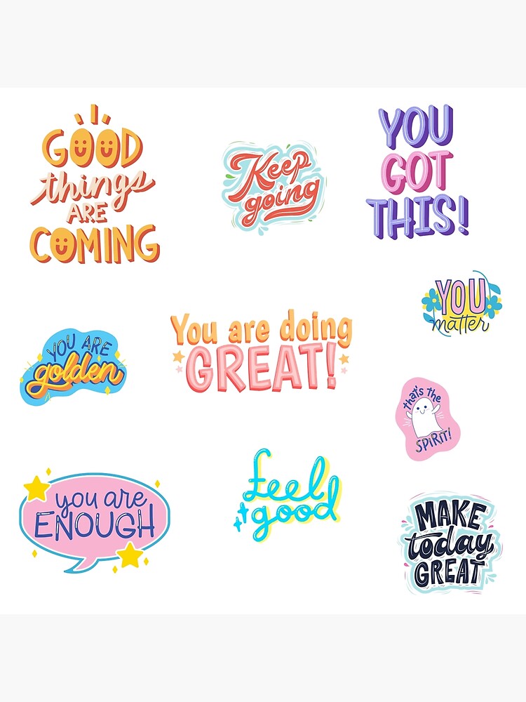 Inspirational sticker bundle  Printable motivational quotes
