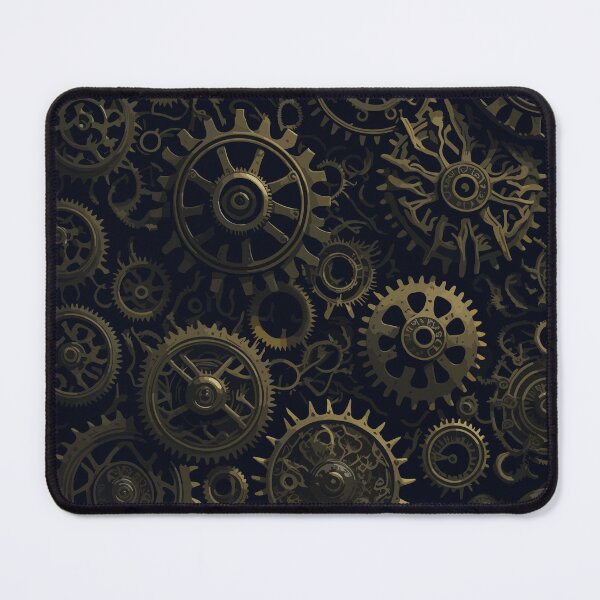 Item preview, Victorian Steampunk Gears: Intricate Brass Cogs Pattern - Digital Print designed and sold by safine7374.
