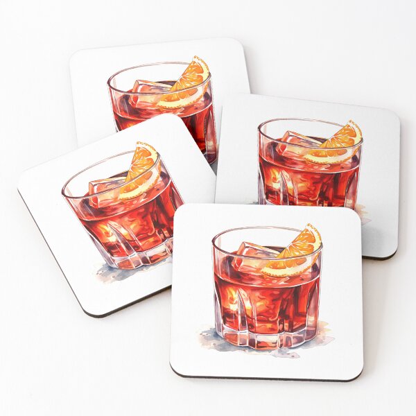 Item preview, Boulevardier Cocktail Clipart, Whiskey Cocktail, Bourbon Drink Art, Whiskey Mix, Old Fashioned, Mixologist's Choice, Watercolor Art designed and sold by CoolorPainting.