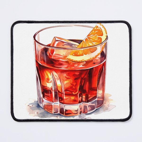 Item preview, Boulevardier Cocktail Clipart, Whiskey Cocktail, Bourbon Drink Art, Whiskey Mix, Old Fashioned, Mixologist's Choice, Watercolor Art designed and sold by CoolorPainting.