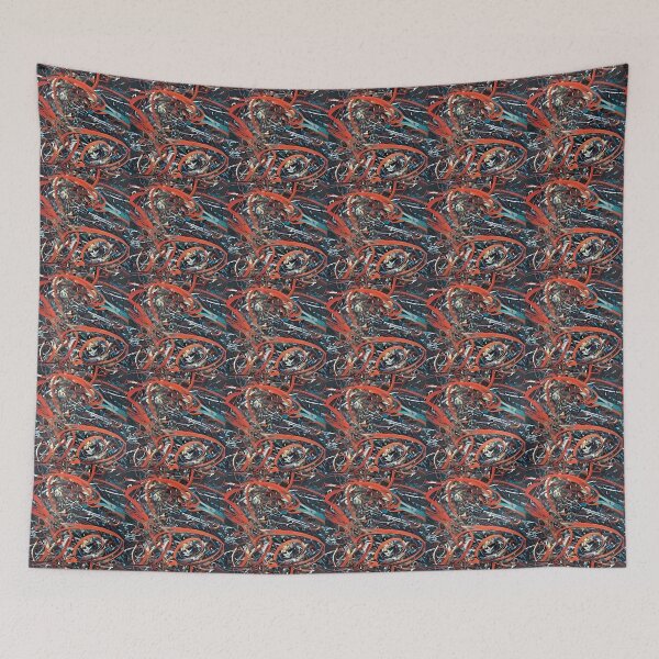 Item preview, An abstract picture with red and blue lines designed and sold by Zolongano.