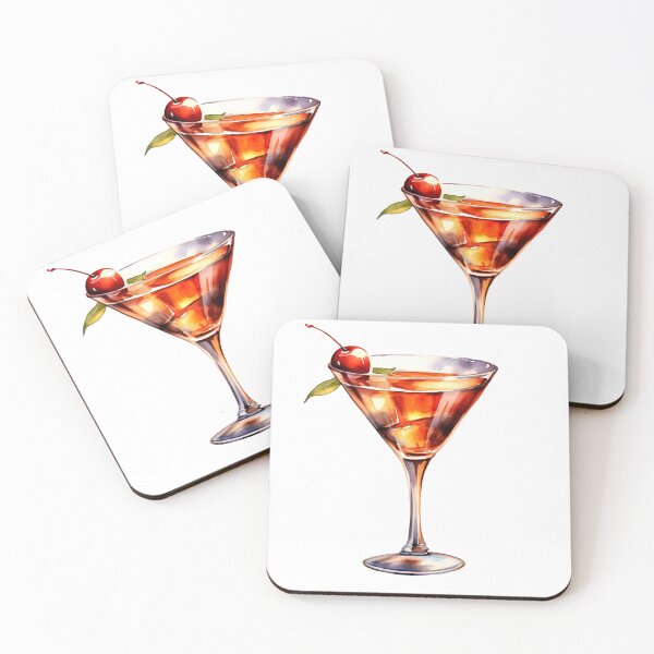Item preview, Manhattan Cocktail Clipart, Whiskey Cocktail, Bourbon Drink Art, Whiskey Mix, Old Fashioned, Mixologist's Choice, Watercolor Art designed and sold by CoolorPainting.