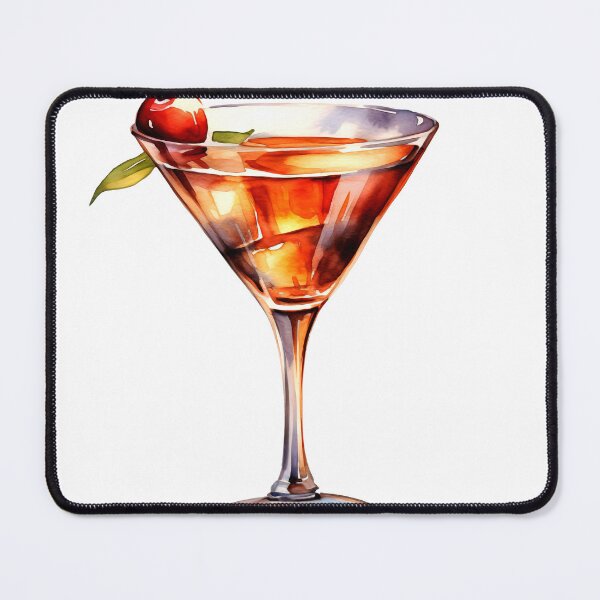 Item preview, Manhattan Cocktail Clipart, Whiskey Cocktail, Bourbon Drink Art, Whiskey Mix, Old Fashioned, Mixologist's Choice, Watercolor Art designed and sold by CoolorPainting.