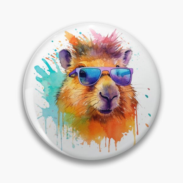 Artikelvorschau, Farbspritzer cooles Capybara entworfen und verkauft von timberwolf250.