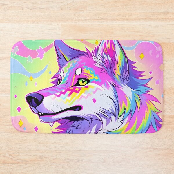 Artikelvorschau, Sunlit Mystic Wolf - Daydream in Gold entworfen und verkauft von Cosmic-Canvases.