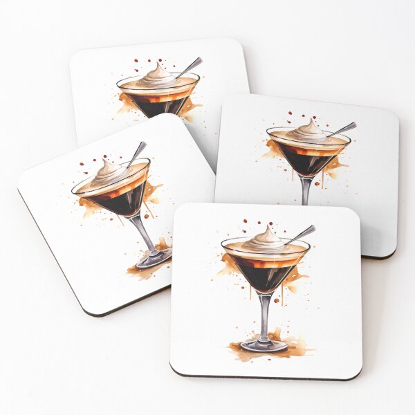 Artikelvorschau, Espresso Martini Cocktail Clipart, Wodka-Cocktail, klares Getränk Kunst, Wodka-Mix, Bloody Mary, Mixologist's Choice, Wodka Drink, Aquarell Kunst entworfen und verkauft von CoolorPainting.