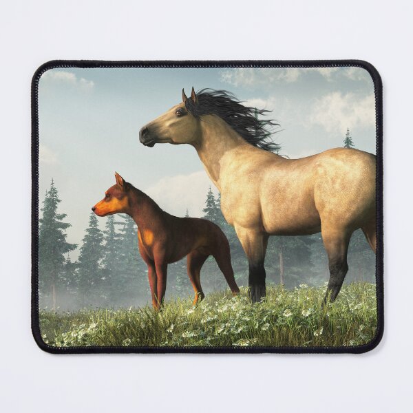 Item preview, Red Doberman and Buckskin Horse designed and sold by Daniel Eskridge.