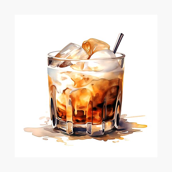 Item preview, White Russian Cocktail Clipart, Vodka Cocktail, Clear Drink Art, Vodka Mix, Bloody Mary, Mixologist's Choice, Vodka Drink, Watercolor Art designed and sold by CoolorPainting.
