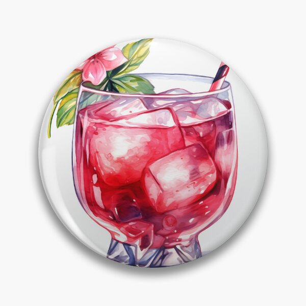 Item preview, Floradora Drink Clipart, Gin Cocktail, Juniper Drink Art, Gin Mix, Tonic Water, Botanical Cocktails, Gin Drink Oil, Party Cocktail Art designed and sold by CoolorPainting.