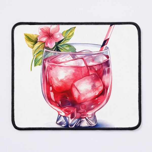 Item preview, Floradora Drink Clipart, Gin Cocktail, Juniper Drink Art, Gin Mix, Tonic Water, Botanical Cocktails, Gin Drink Oil, Party Cocktail Art designed and sold by CoolorPainting.