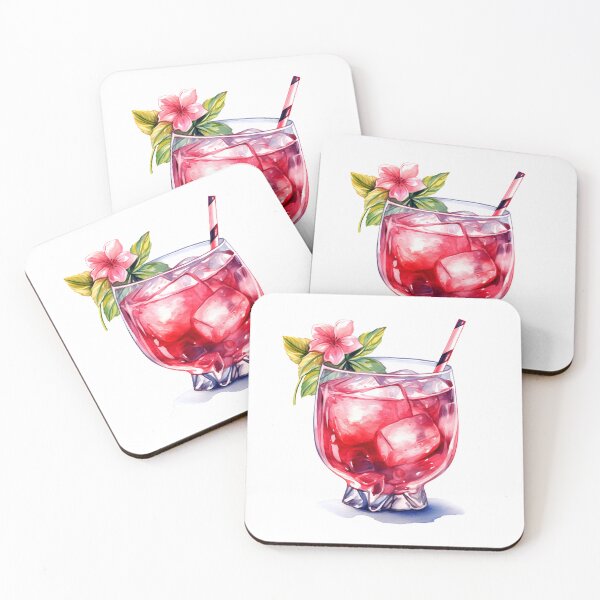 Item preview, Floradora Drink Clipart, Gin Cocktail, Juniper Drink Art, Gin Mix, Tonic Water, Botanical Cocktails, Gin Drink Oil, Party Cocktail Art designed and sold by CoolorPainting.