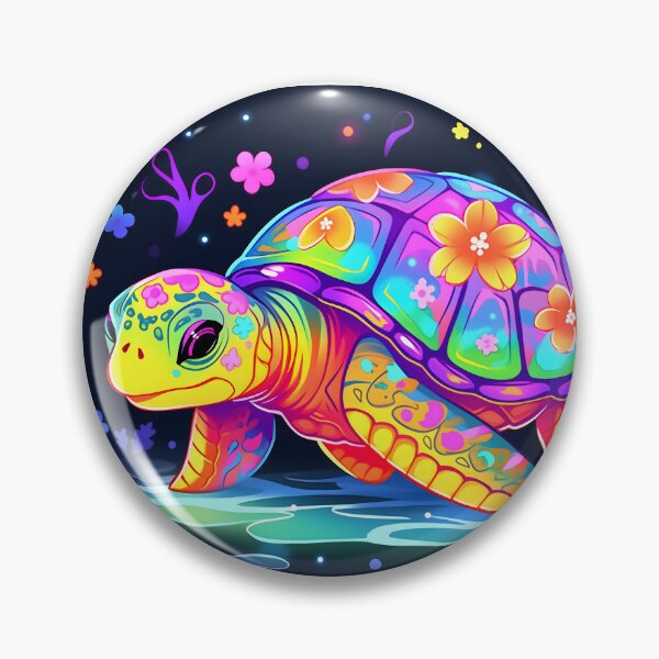 Item preview, Y2K Aesthetic - Technicolor Tortoise designed and sold by Cosmic-Canvases.