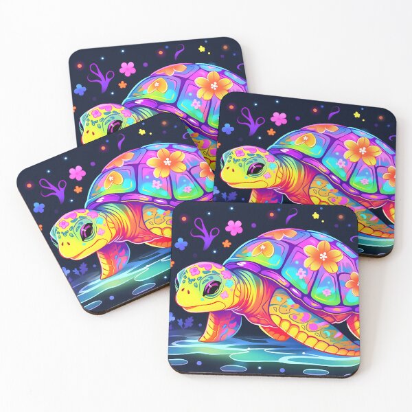 Item preview, Y2K Aesthetic - Technicolor Tortoise designed and sold by Cosmic-Canvases.