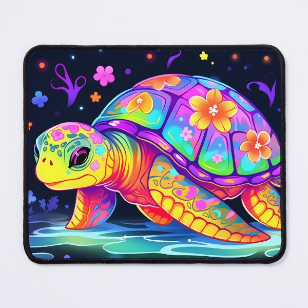 Item preview, Y2K Aesthetic - Technicolor Tortoise designed and sold by Cosmic-Canvases.