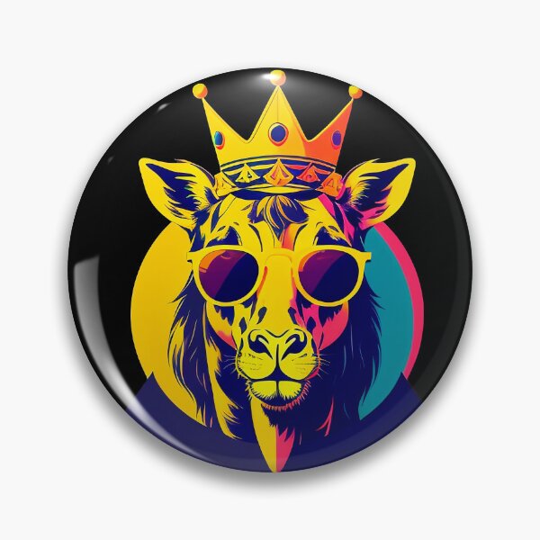Item preview, Cool giraffe character in sunglasses wearing a crown. Vibrant colors designed and sold by Harmonysens.