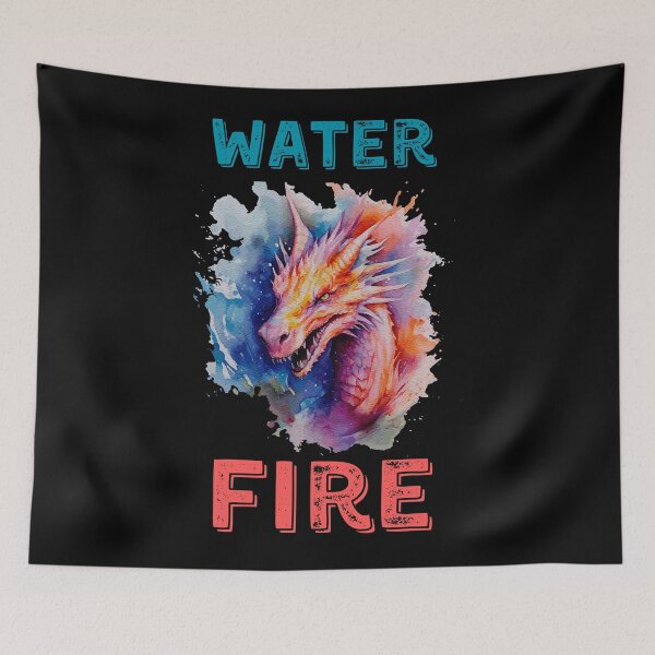 Item preview, Water and Fire Dragon Design  designed and sold by Harsh  Katariya.