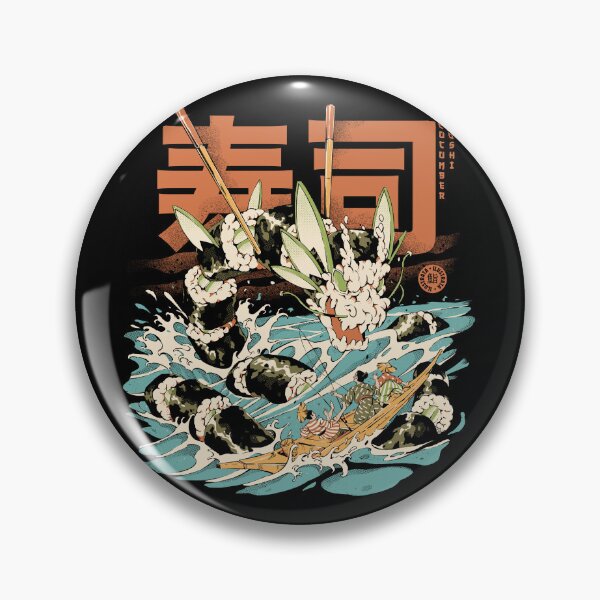 Item preview, Cucumber Sushi Dragon - Black designed and sold by Ilustrata®.