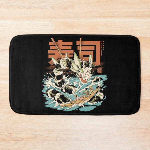 Item preview, Cucumber Sushi Dragon - Black designed and sold by Ilustrata®.