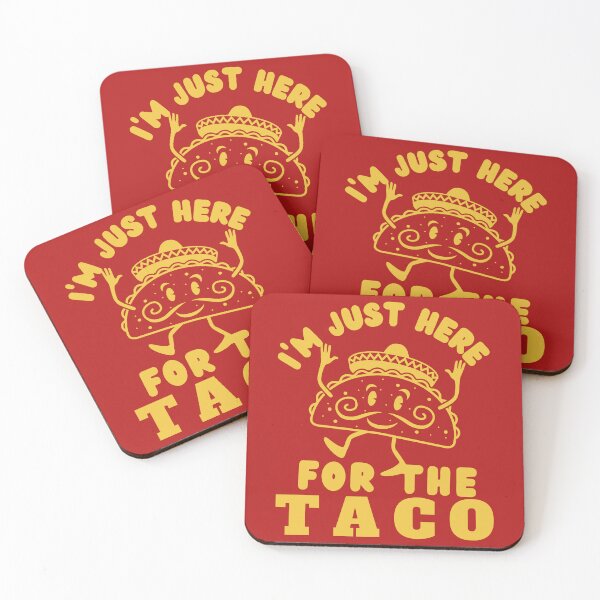 Item preview, Happy Mexican Taco food lover I'm Just Here for the Tacos designed and sold by Domy7.