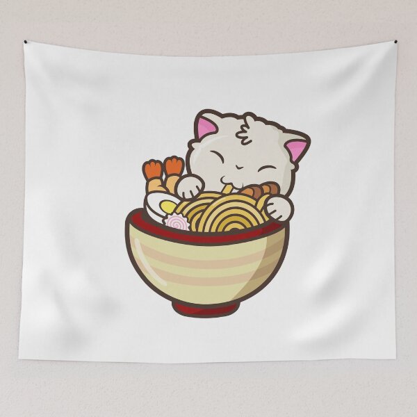 Item preview, Ramen cat designed and sold by inksycutsy.