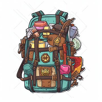 DnD Adventure Style Backpack Sticker Personalize Your Gear with Fantasy Charm Pin