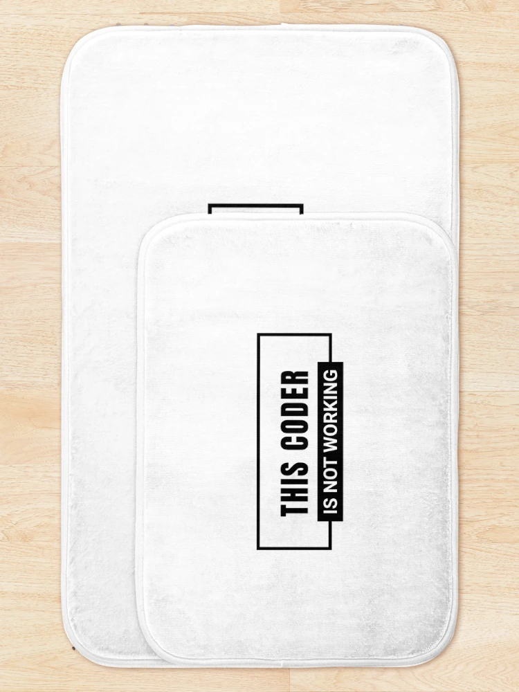 Thumbnail 5 of 6, Bath Mat, Developer, coder, coding, developing, programmer, occupation, profession designed and sold by Work life.