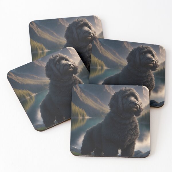 Item preview, Black Russian Terrier in Fantasy World designed and sold by SereneMuses.