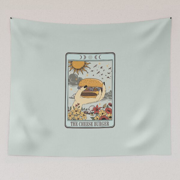 Item preview, Food Tarot Cheese Burger | modern tarot, tarot memes, pastel tarot designed and sold by ThirdEyeDesign1.