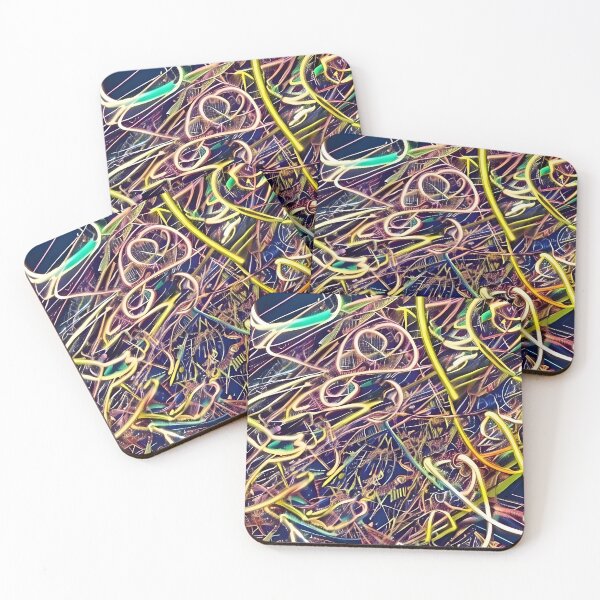 Item preview, An abstract picture with colorful shining lines designed and sold by Zolongano.