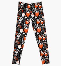 Ornament in Khokhloma Russian style Leggings
