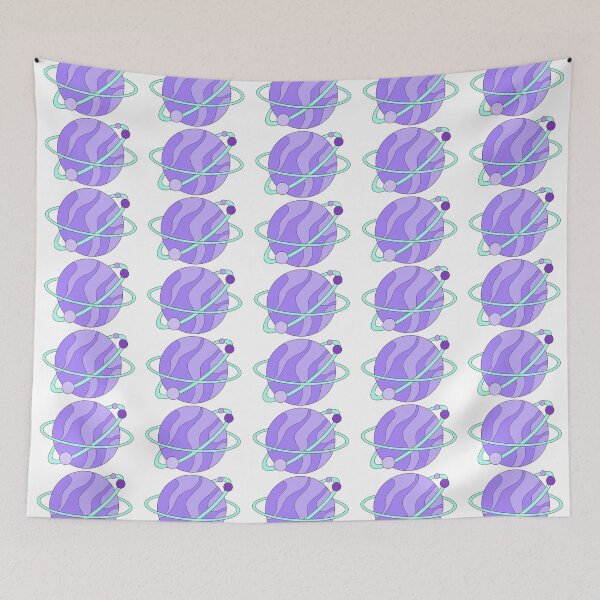 Item preview, Amazing purple planet with blue hoops designed and sold by laura-003.