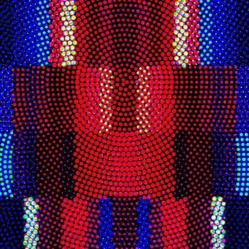 Artwork thumbnail, Red and Blue Abstract Pattern by OneLook