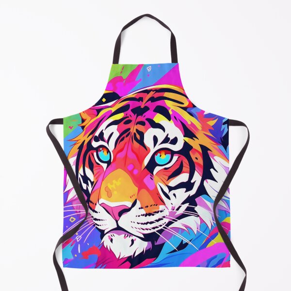 Artikelvorschau, Y2K Aesthetic - Technicolor Tiger entworfen und verkauft von Cosmic-Canvases.