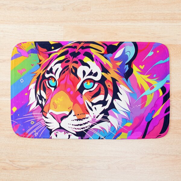 Artikelvorschau, Y2K Aesthetic - Technicolor Tiger entworfen und verkauft von Cosmic-Canvases.