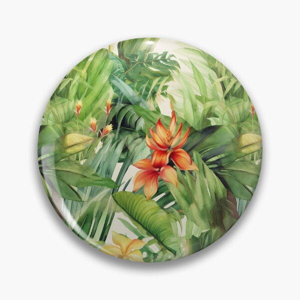 Item preview, Tropical Forest Serenity: Green Leaf Watercolor Art with Lush Greenery designed and sold by elimiui.