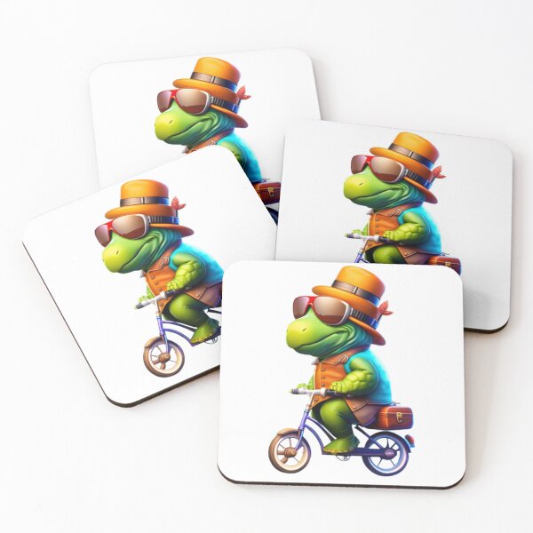 Item preview, Funny turtle with sunglasses on a bike designed and sold by Bernsteinhaus.