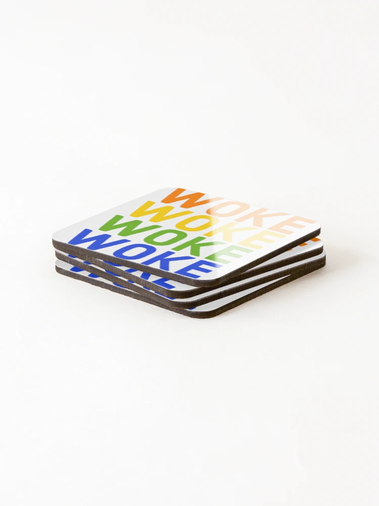 Thumbnail 4 of 5, Coasters (Set of 4), Woke! designed and sold by Rachel the Artist .