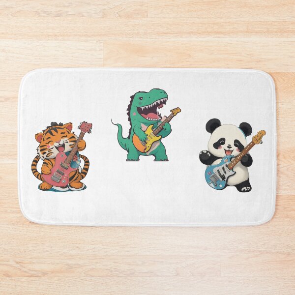 Item preview, The Wild Notes, an animal's rock and roll band. Kawaii art designed and sold by The Animal Stuff.
