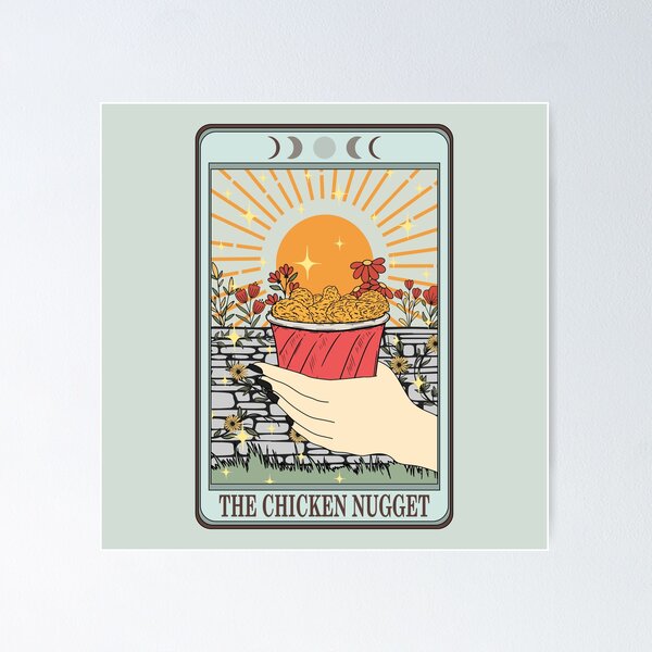 Item preview, Food Tarot Card The Chicken Nugget | modern tarot, tarot memes, pastel tarot designed and sold by ThirdEyeDesign1.