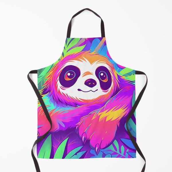 Artikelvorschau, Y2K Aesthetic - Rainbow Relaxation Sloth entworfen und verkauft von Cosmic-Canvases.