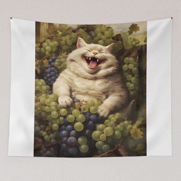 Item preview, Berrylicious Retro Whiskers: Kitschy Cats and Sweet Berries designed and sold by KittyStampedeCo.